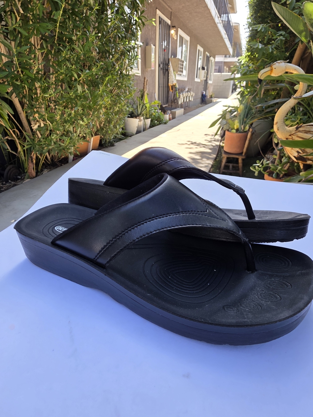 ComfortFit Women's Black Thong Sandals